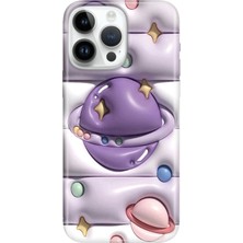 Senada iPhone 15 Pro Max Kılıf Desenli Baskılı Tpu Rubber Kapak 3D Space