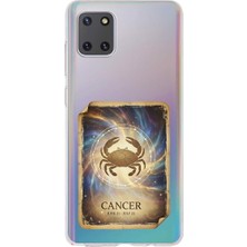 PrintiFy Samsung Galaxy A81 ile Uyumlu Burç Kartları Yangeç Tasarımlı Şeffaf Silikon Kılıf