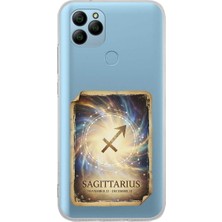 PrintiFy General Mobile Gm 21 ile Uyumlu Burç Kartları Yay Tasarımlı Şeffaf Silikon Kılıf