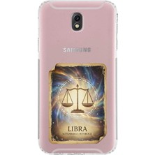 PrintiFy Samsung Galaxy J7 Pro ile Uyumlu Burç Kartları Terazi Tasarımlı Şeffaf Silikon Kılıf