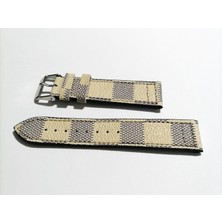 Fado   Burberry &  Fosil  Kumaş Yüzeyli Saat Kordonu Uyumlu 22    Mm(  207 )