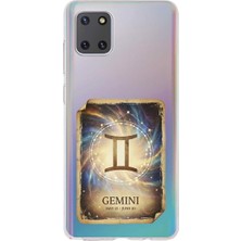 PrintiFy Samsung Galaxy Note 10 Lite ile Uyumlu Burç Kartları Ikizler Tasarımlı Şeffaf Silikon Kılıf