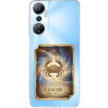 PrintiFy Infinix Hot 20 ile Uyumlu Burç Kartları Yangeç Tasarımlı Şeffaf Silikon Kılıf