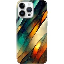 Senada iPhone 15 Pro Max Kılıf Desenli Baskılı Tpu Rubber Kapak Flora Mermer