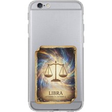 PrintiFy iPhone 6s ile Uyumlu Burç Kartları Terazi Tasarımlı Şeffaf Silikon Kılıf