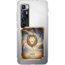 PrintiFy Xiaomi Mi 10 Ultra ile Uyumlu Burç Kartları Aslan Tasarımlı Şeffaf Silikon Kılıf