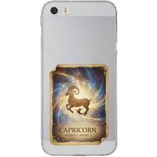 PrintiFy iPhone 5 Se ile Uyumlu Burç Kartları Oğlak Tasarımlı Şeffaf Silikon Kılıf