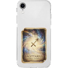 PrintiFy iPhone Xr ile Uyumlu Burç Kartları Yay Tasarımlı Şeffaf Silikon Kılıf
