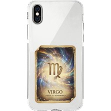 PrintiFy iPhone Xs Max ile Uyumlu Burç Kartları Başak Tasarımlı Şeffaf Silikon Kılıf