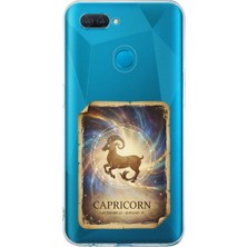 PrintiFy Oppo A12 ile Uyumlu Burç Kartları Oğlak Tasarımlı Şeffaf Silikon Kılıf