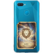 PrintiFy Oppo A5S ile Uyumlu Burç Kartları Aslan Tasarımlı Şeffaf Silikon Kılıf