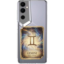 PrintiFy Tecno Pova Neo 2 ile Uyumlu Burç Kartları Ikizler Tasarımlı Şeffaf Silikon Kılıf