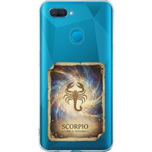 PrintiFy Oppo A5S ile Uyumlu Burç Kartları Akrep Tasarımlı Şeffaf Silikon Kılıf