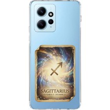 PrintiFy Redmi Note 12 4g ile Uyumlu Burç Kartları Yay Tasarımlı Şeffaf Silikon Kılıf