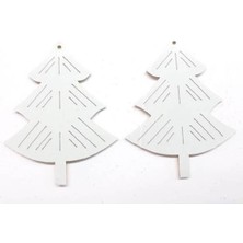 Empressco Beyaz Keçe Yılbaşı Süsü 10'lu, Parlak ve Şık Dekorasyon Malzemesi