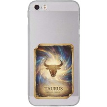PrintiFy Iphone 5 ile Uyumlu Burç Kartları Boğa Tasarımlı Şeffaf Silikon Kılıf