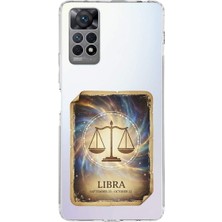 PrintiFy Redmi Note 11 Pro 5g ile Uyumlu Burç Kartları Terazi Tasarımlı Şeffaf Silikon Kılıf