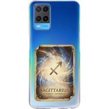 PrintiFy Oppo A54 4g ile Uyumlu Burç Kartları Yay Tasarımlı Şeffaf Silikon Kılıf
