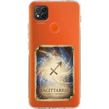 PrintiFy Redmi 10A ile Uyumlu Burç Kartları Yay Tasarımlı Şeffaf Silikon Kılıf
