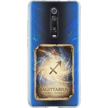 PrintiFy Redmi K20 Pro ile Uyumlu Burç Kartları Yay Tasarımlı Şeffaf Silikon Kılıf