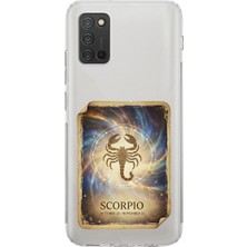 PrintiFy Samsung Galaxy A02S ile Uyumlu Burç Kartları Akrep Tasarımlı Şeffaf Silikon Kılıf