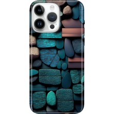 Senada iPhone 15 Pro Max Kılıf Desenli Baskılı Tpu Rubber Kapak Dekor Taşlar