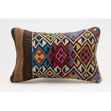 Kilim Wholesale El Yapımı Kilimden Yapılmış Vintage Kırlent Kılıfı, Yün, 30X50 cm