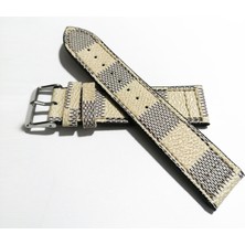 Fado   Burberry &  Fosil  Kumaş Yüzeyli Saat Kordonu Uyumlu 20   Mm(  207 )