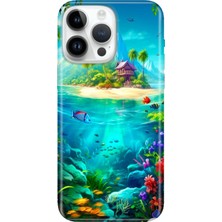 Senada iPhone 15 Pro Max Kılıf Desenli Baskılı Tpu Rubber Kapak Island