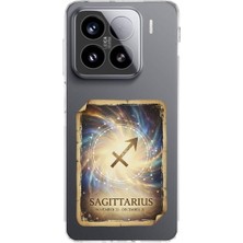 PrintiFy Xiaomi Mi 15 ile Uyumlu Burç Kartları Yay Tasarımlı Şeffaf Silikon Kılıf