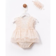 Cumino Mina Saç Aksesuarlı Kız Bebek Romper