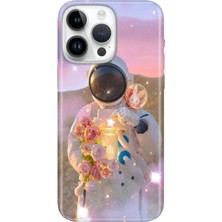 Senada iPhone 15 Pro Max Kılıf Desenli Baskılı Tpu Rubber Kapak Astronotumsu