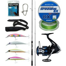 Yek Outdoor Spin Olta Seti Shimano Kamış Fx Xt Spinning Moderate Fast 2,40M 14-40G 2pc&shimano Makina Nexave 4000 Fı