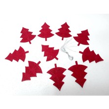 Empressco Renkli Keçe Yılbaşı Ağacı Süsü, 10 Adet, Parlak ve Şık Dekorasyon Hediye