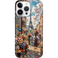 Senada iPhone 15 Pro Max Kılıf Desenli Baskılı Tpu Rubber Kapak Baharda Paris