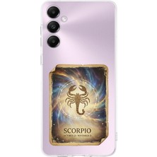 PrintiFy Samsung Galaxy A05S ile Uyumlu Burç Kartları Akrep Tasarımlı Şeffaf Silikon Kılıf