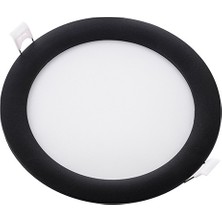 Zmr Panel Spot Siyah Kasa Beyaz Işık 6500K 12W