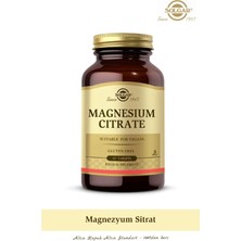Solgar Magnesium Citrate 200 Mg 60 Tablet (Magnezyum Magnesyum Sitrat)