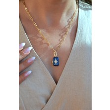 Sacce Scarves & Accessories Kutup Yıldızlı Kapaklı Fotoğraf Konulabilir Çelik Kolye