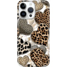 Senada iPhone 15 Pro Max Kılıf Desenli Baskılı Tpu Rubber Kapak Kalp 90210