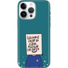 Senada iPhone 15 Pro Max Kılıf Desenli Baskılı Tpu Rubber Kapak Gülüyoruz