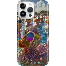 Senada iPhone 15 Pro Max Kılıf Desenli Baskılı Tpu Rubber Kapak Işıltılı Hayat