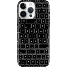 Senada iPhone 15 Pro Max Kılıf Desenli Baskılı Tpu Rubber Kapak Klavye