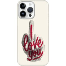 Senada iPhone 15 Pro Max Kılıf Desenli Baskılı Tpu Rubber Kapak I Love You