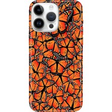 Senada iPhone 15 Pro Max Kılıf Desenli Baskılı Tpu Rubber Kapak Kelebek Cümbüşü