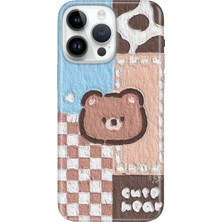 Senada iPhone 15 Pro Max Kılıf Desenli Baskılı Tpu Rubber Kapak Ayıcık