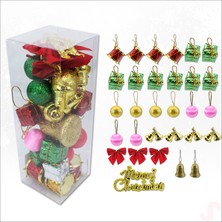 Süsle Bebek ve Parti Yılbaşı Ağacı Lüks Süsleme Seti, 4,5cm x 30 Parça