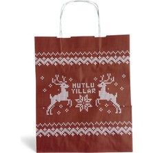 Kağıt Çanta Geyikli 25X30X12 25'li