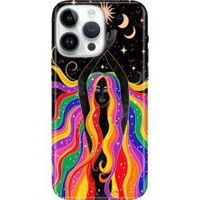 Senada iPhone 15 Pro Max Kılıf Desenli Baskılı Tpu Rubber Kapak Ay Kız