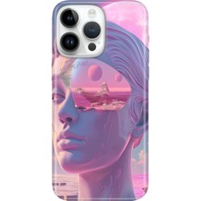 Senada iPhone 15 Pro Max Kılıf Desenli Baskılı Tpu Rubber Kapak Cyber Girl